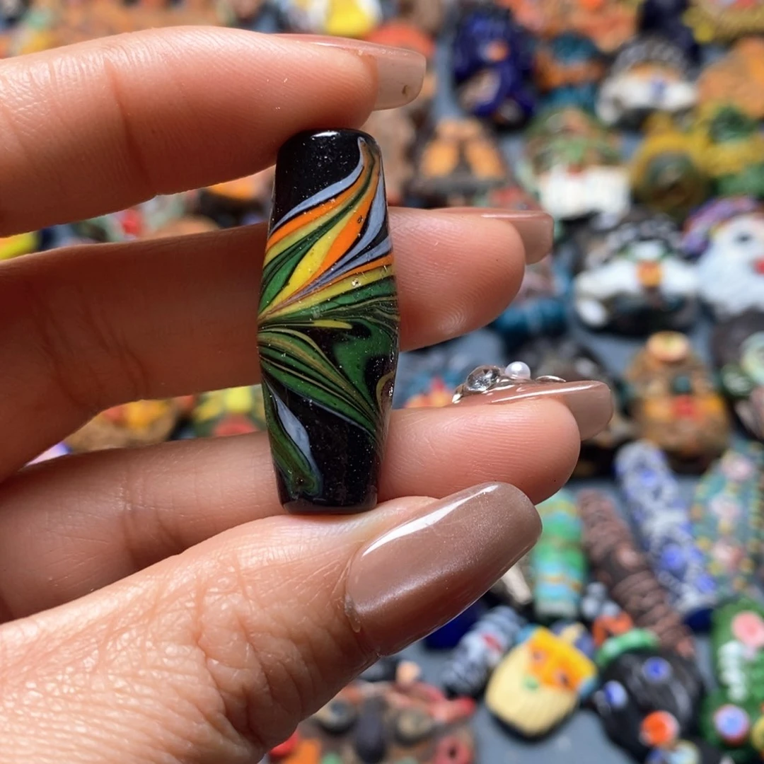 琉璃颈饰印度尼西亚桶珠