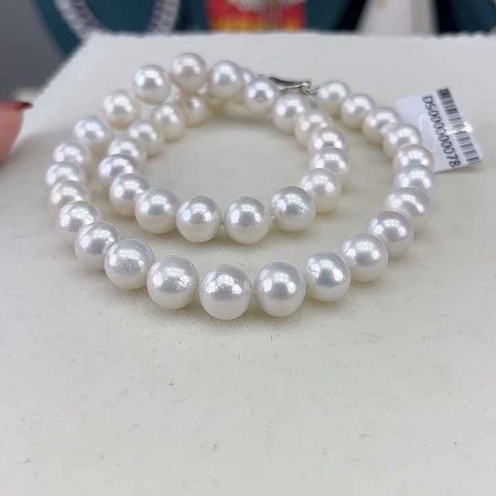 淡水珍珠银S925镶嵌颈饰10➕极光高品