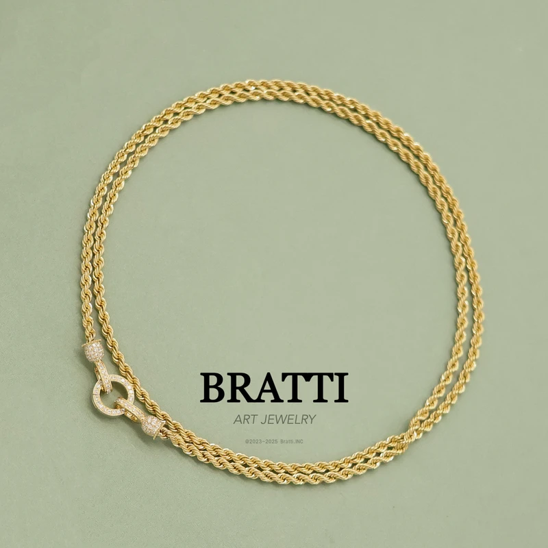 Bratti珠宝“星芒扣万能链”18K金钻石项链-KX250201