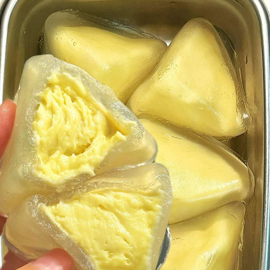 正宗榴莲冰粽端午水晶粽子爆浆夹心糯叽叽冰皮糕点早餐解馋小零食