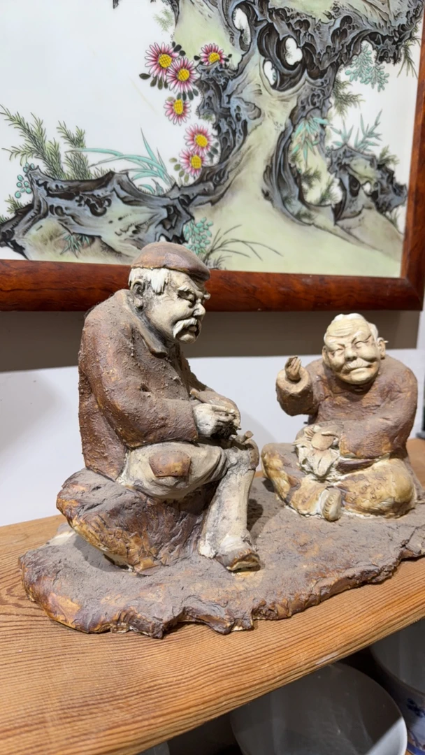 老夫老妻陶艺作品