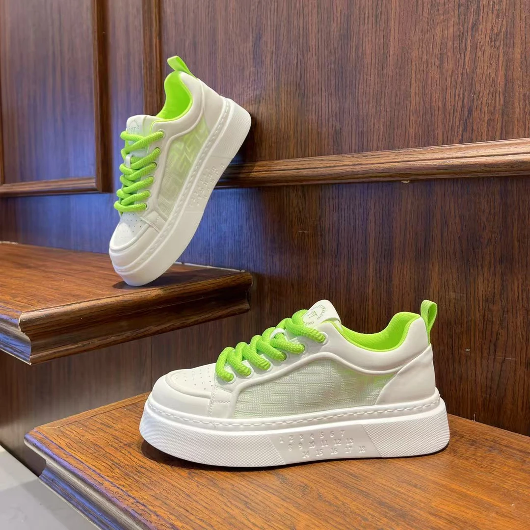 男鞋2025春夏季网面时尚小白鞋轻便舒适低帮休闲板鞋透气休闲潮鞋