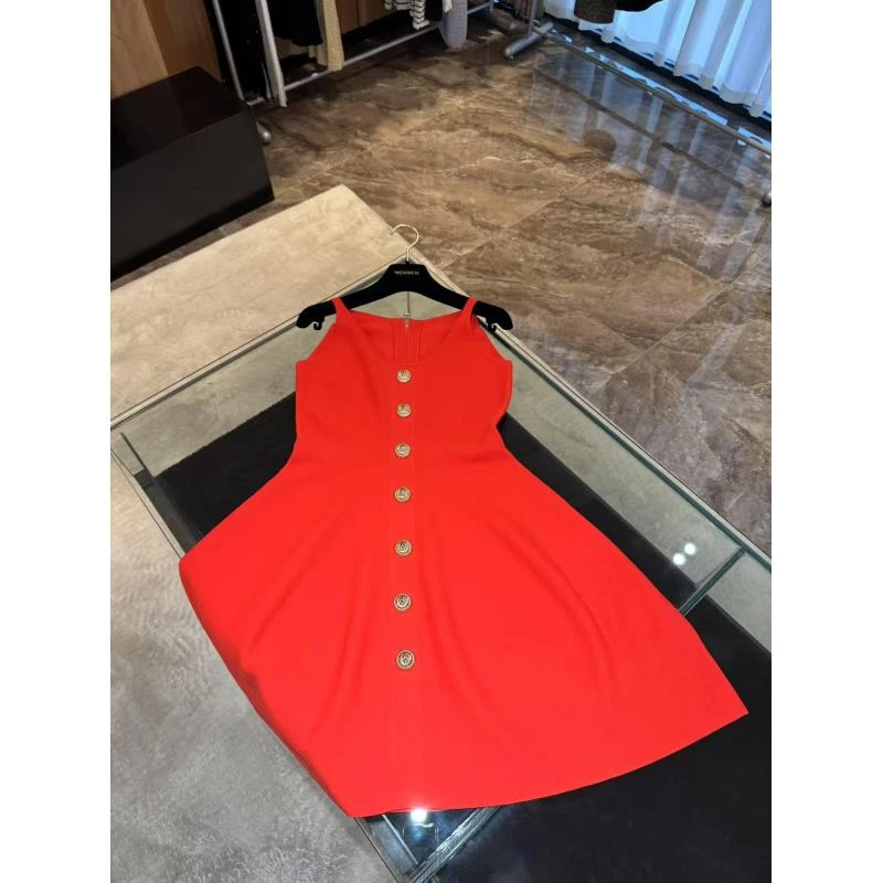 WW2025新款女士时尚气质针织无袖连衣裙