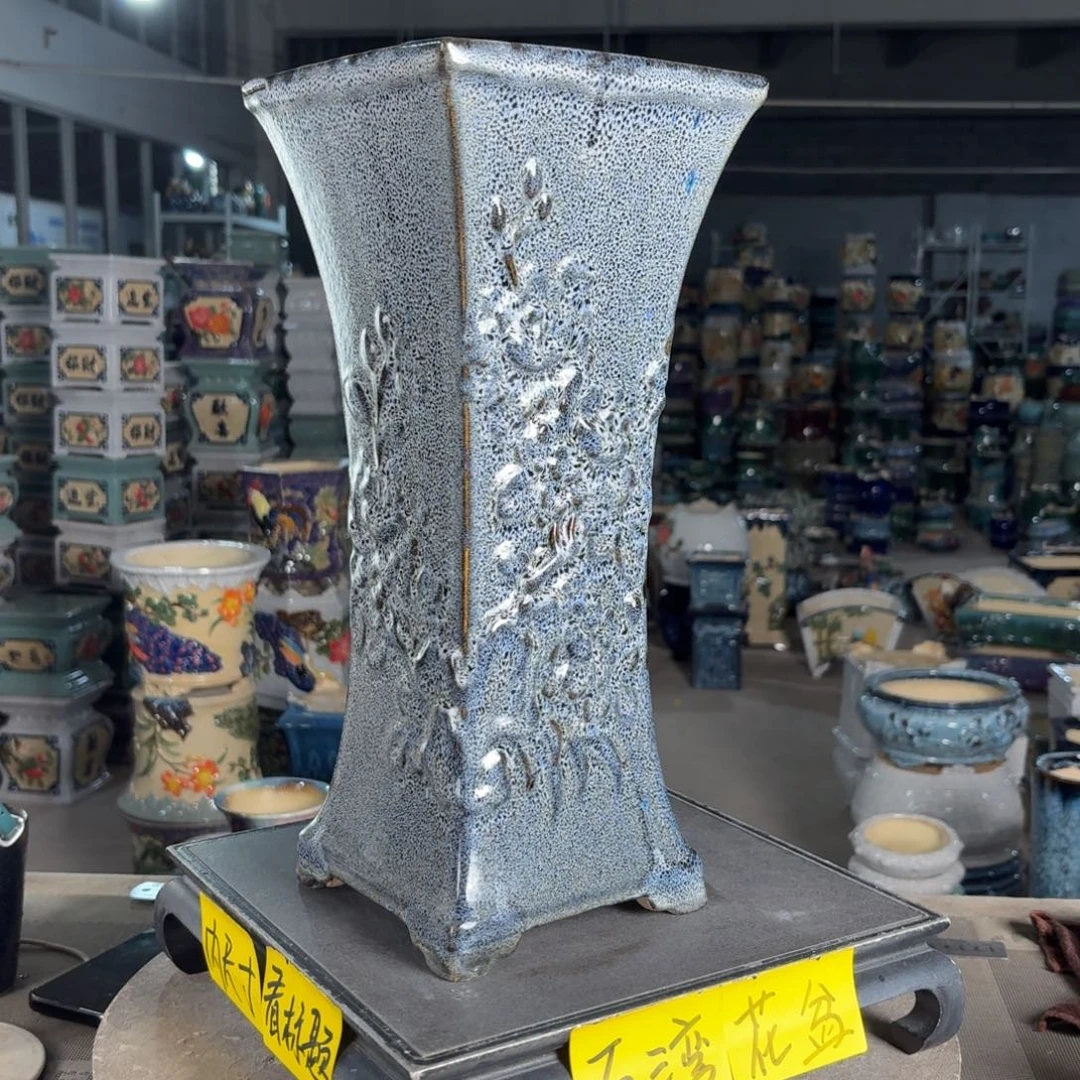 一风堂石湾花盆 内15*38高温裂瑕疵
