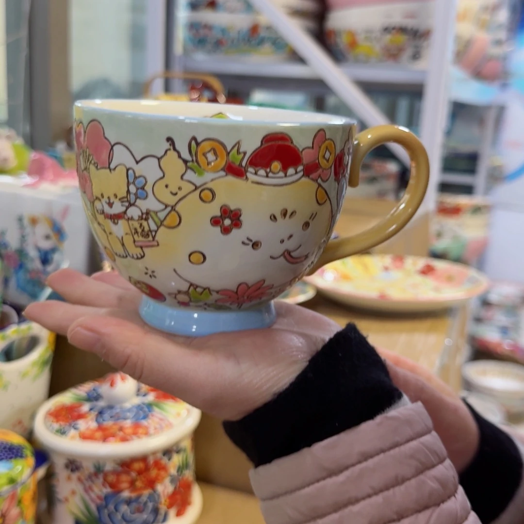 瓷片福蛇早餐杯一只看图