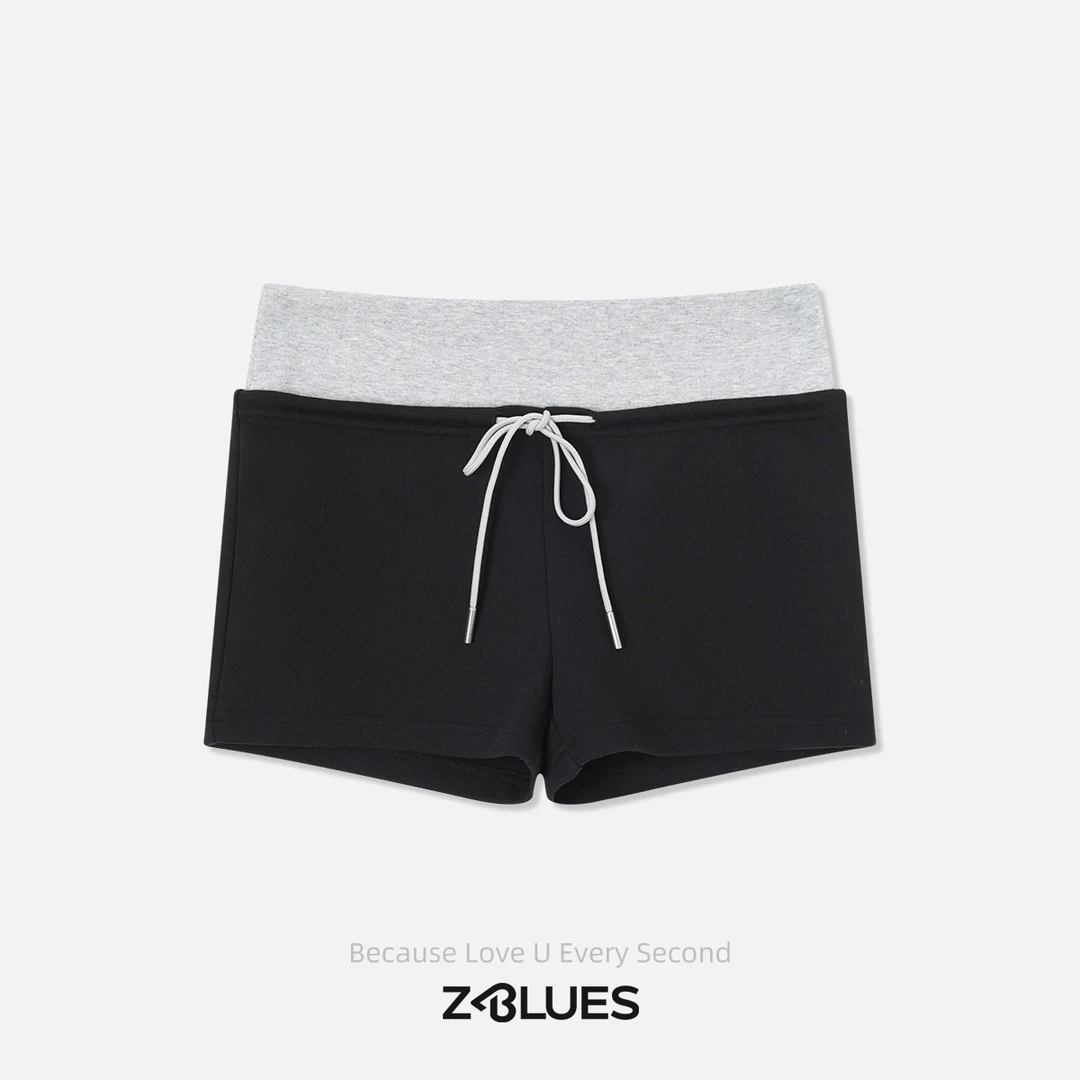 Z.blues【元气热裤】宽腰设计撞色拼接运动短裤YZJZRY003