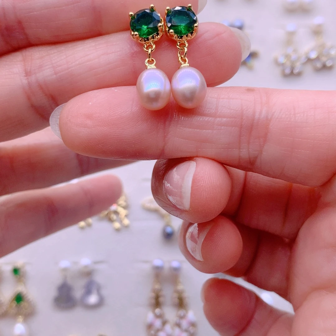 耳饰淡水珍珠合金