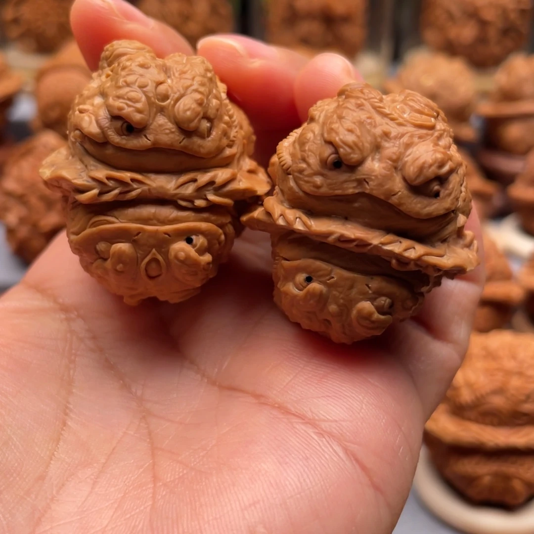 手串/手链核桃金蝉蛤蟆头核桃雕刻核桃