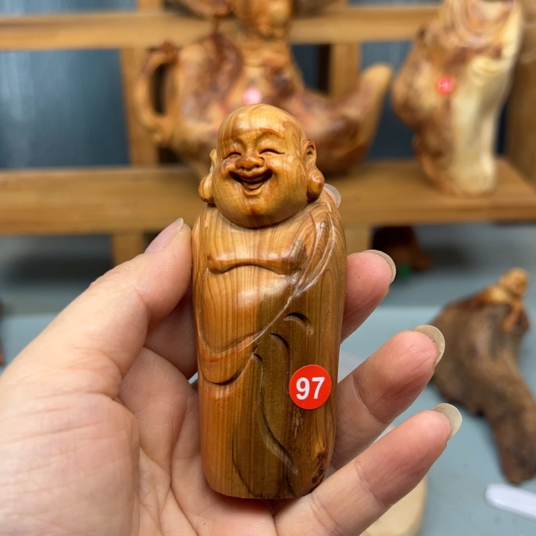 军***盐木崖柏木摆件手把件