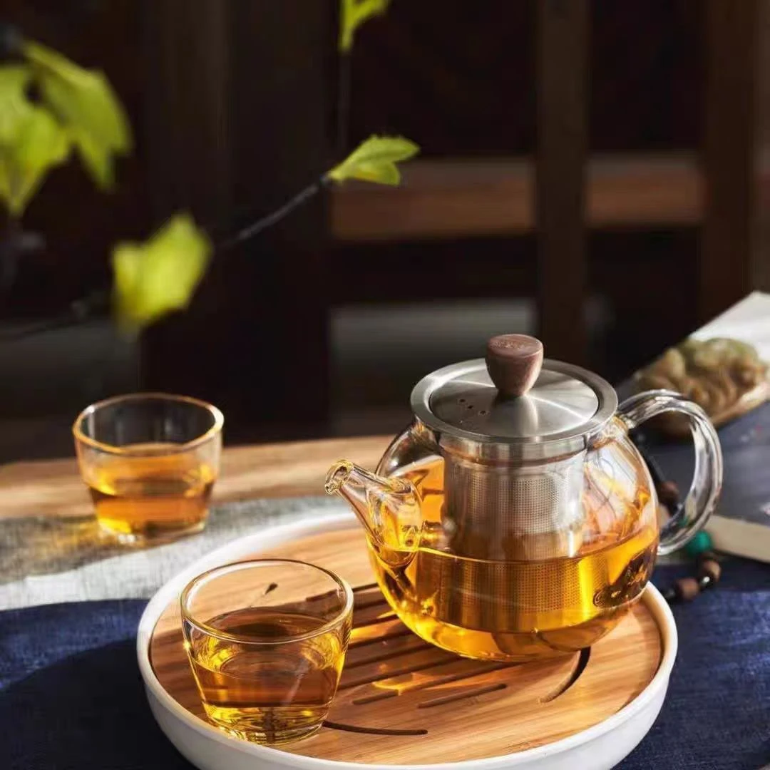 苹果玻璃泡茶壶高硼硅耐热玻璃泡茶壶