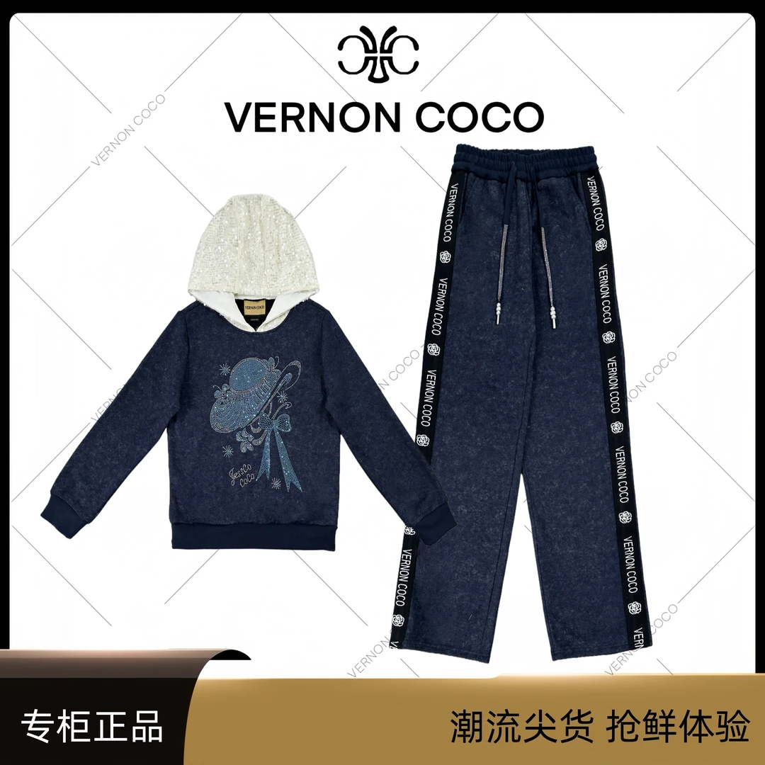 【VERNON COCO】Y30秋季连帽显瘦休闲气质套装VC478