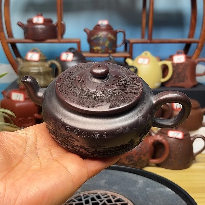 紫砂茶壶微瑕不带证书礼盒200cc