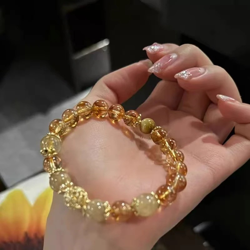 金色如意手链时尚小众高级感琉璃手串送手饰女A480