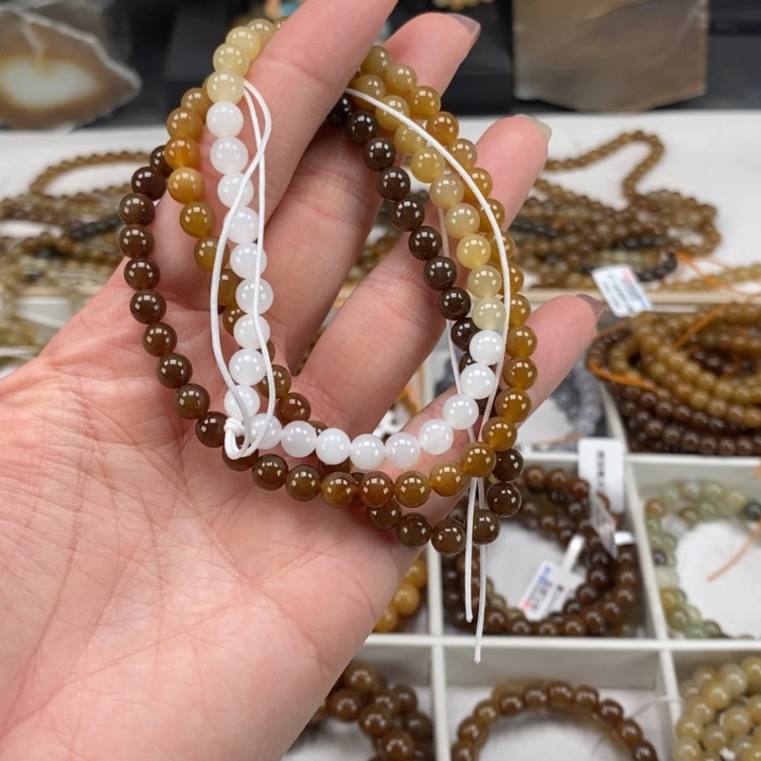 和田玉（糖玉）手串未镶嵌用**涛