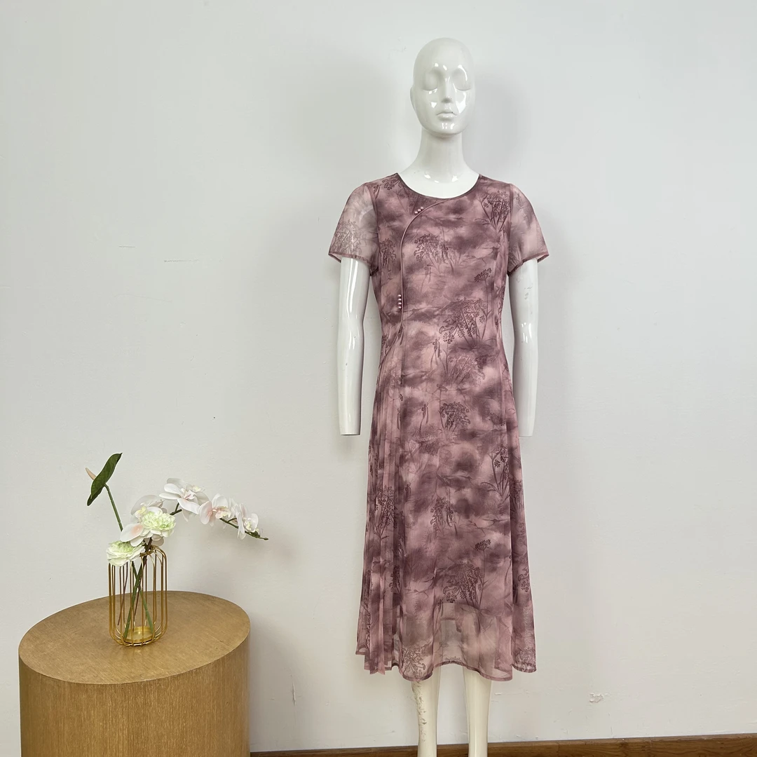 A&S/安秀安秀舒适高弹力面料长款连衣裙