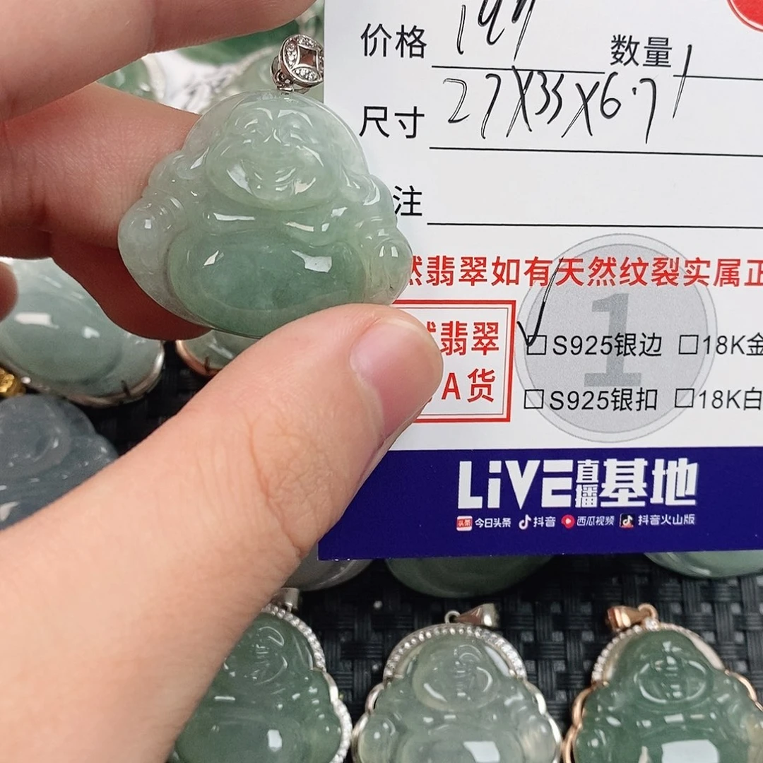 翡翠银S925镶嵌颈饰