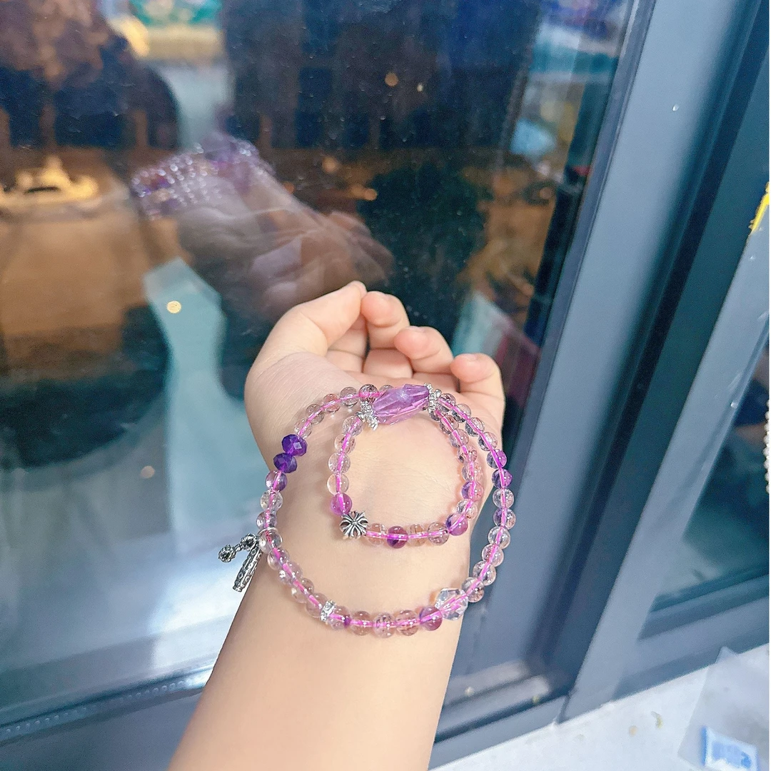 【莹莹专属】天然珠宝双圈六芒星手串M3260