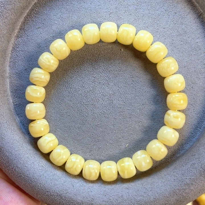 未镶嵌蜜蜡手串纯天然俄料白蜡金纹精工虎皮