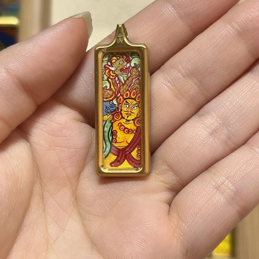 小***虞纯手绘唐卡1.3黄财神