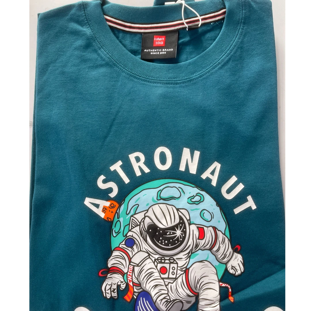 CF20535#  欧版宽松纯棉夏季印花情侣同款圆领短袖