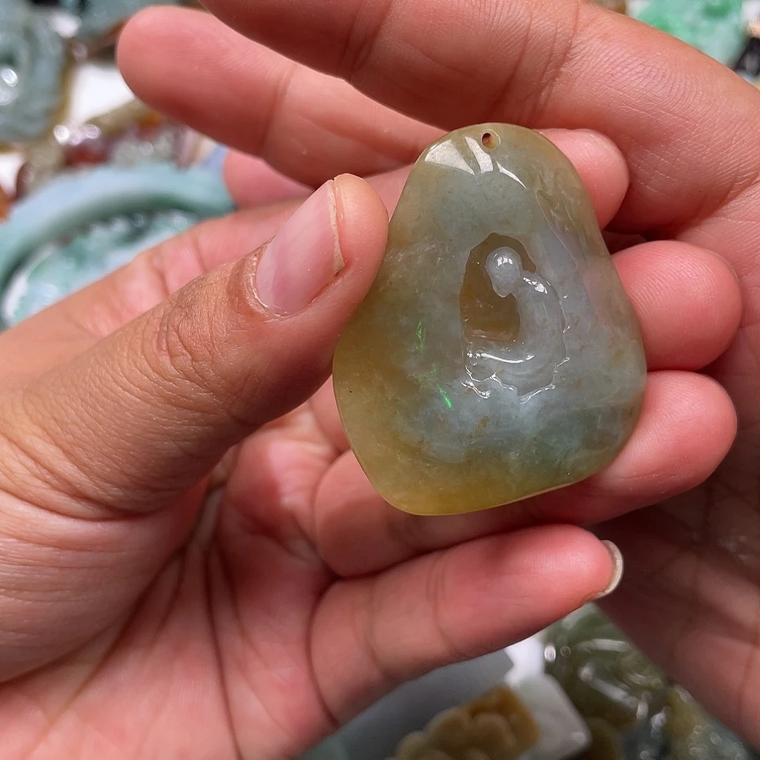 颈饰未镶嵌翡翠翡玉缘翡翠
