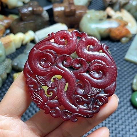 白玉菩提吊坠摆件