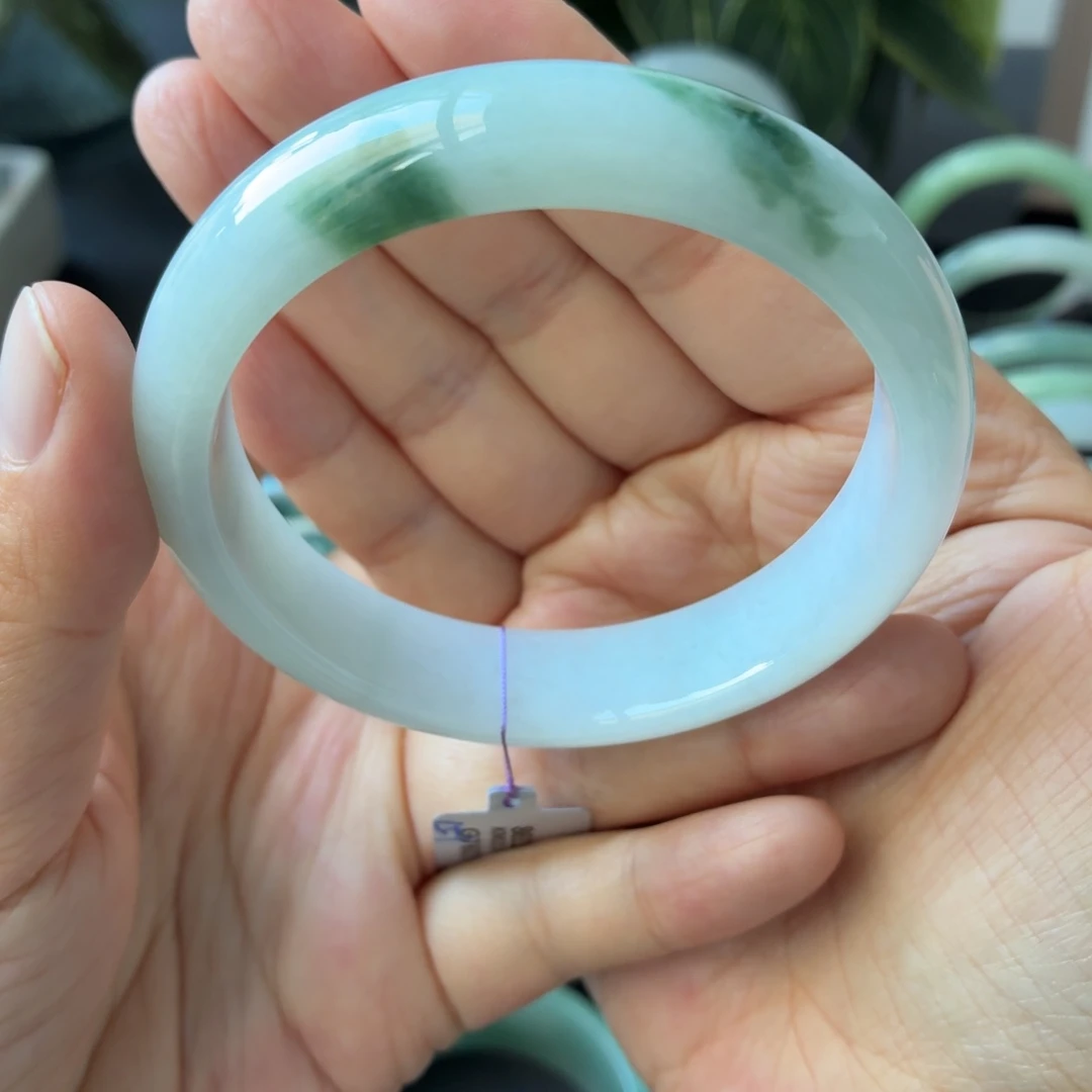 翡翠未镶嵌手镯天然