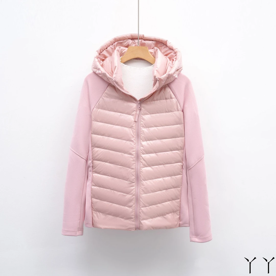 雅鹿秋冬新款简约休闲连帽短羽绒服女款2025新款爆款