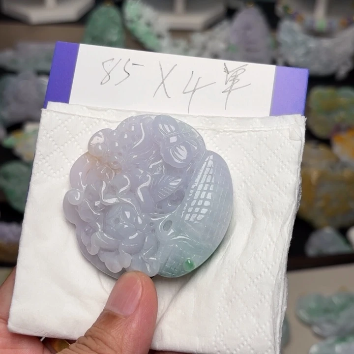 翡翠未镶嵌颈饰林**2吊坠