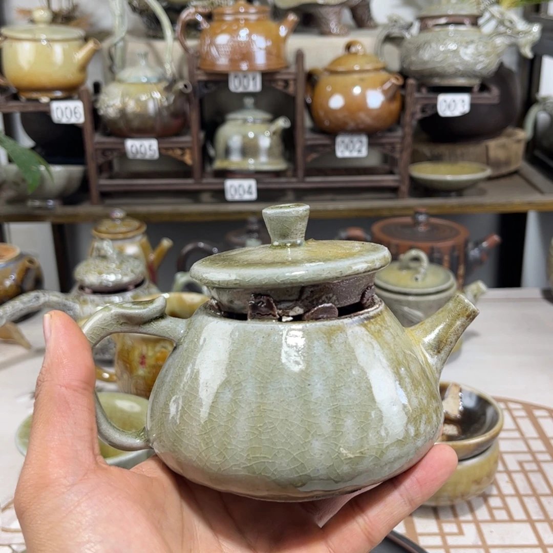 220cc微瑕柴烧体验款石瓢壶