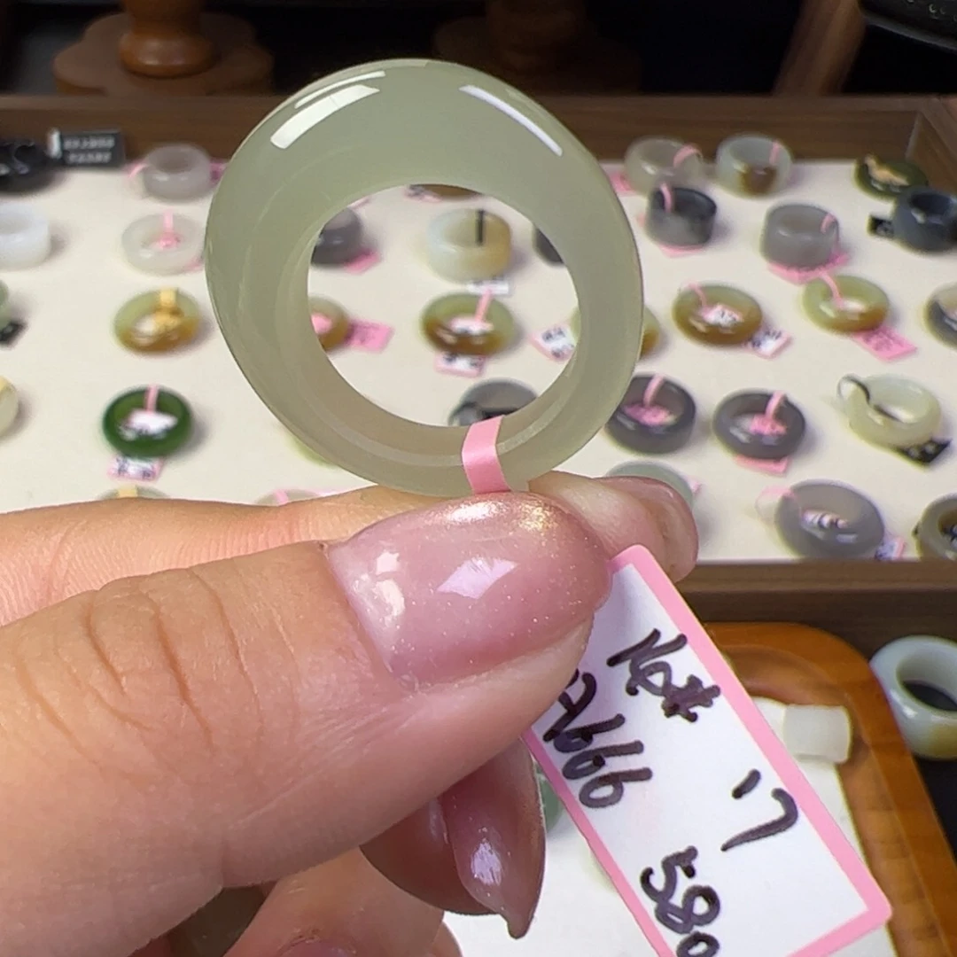 和田玉戒指未镶嵌内径17