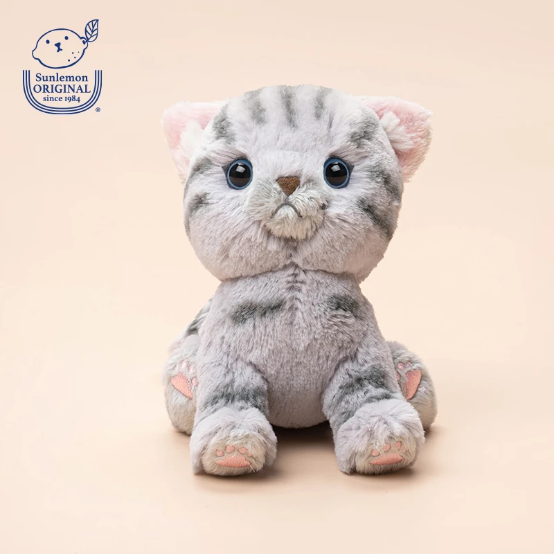 日本品牌sunlemonfluffies系列仿真美短猫猫猫可爱视频公仔