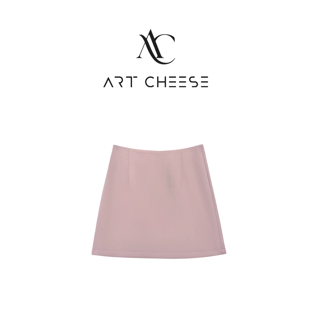 【芝士Cheese】冰茶学院 极简韩系百搭a字半身裙