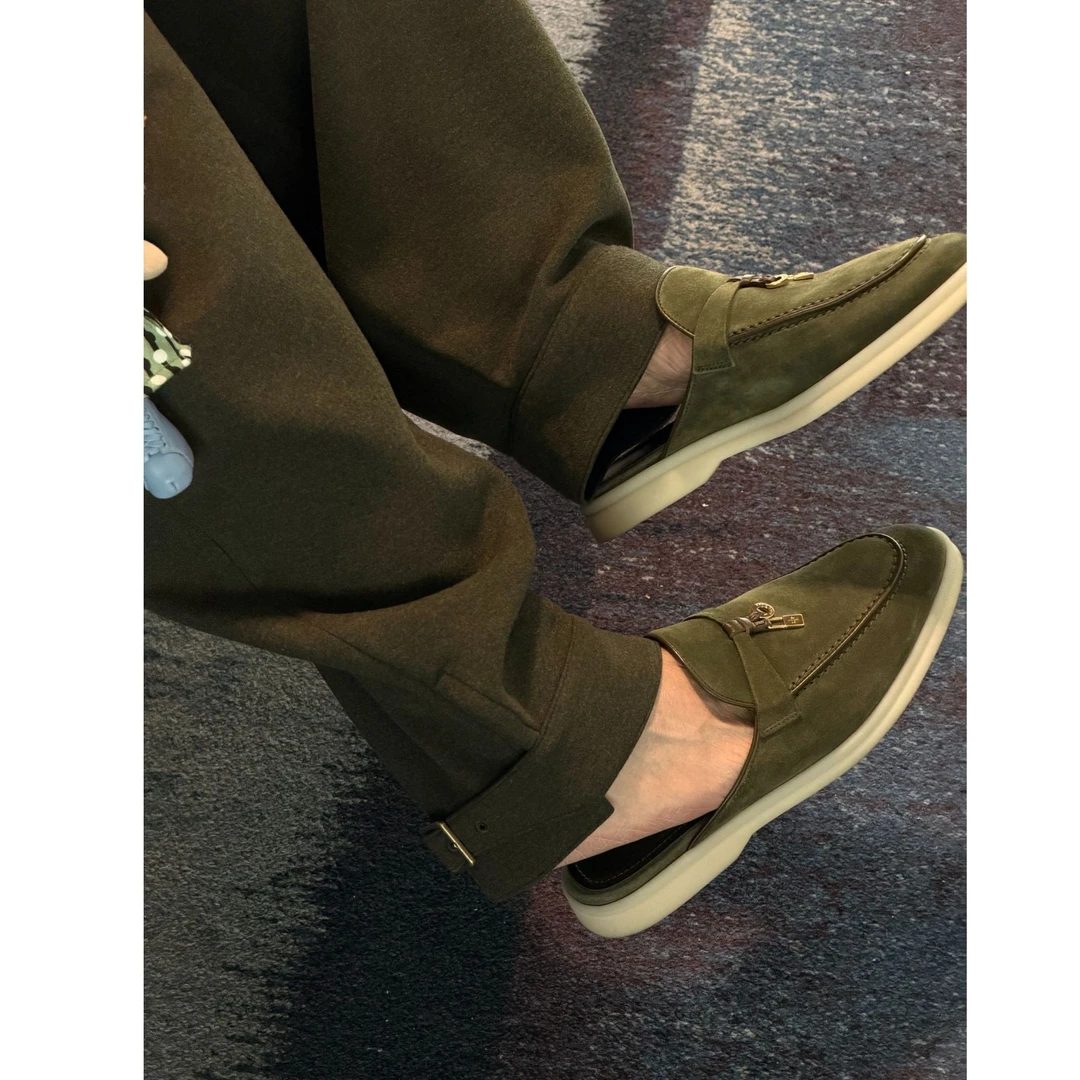 COCOLINDA | 羊京深绿色复古半拖乐福鞋X5508&X5522