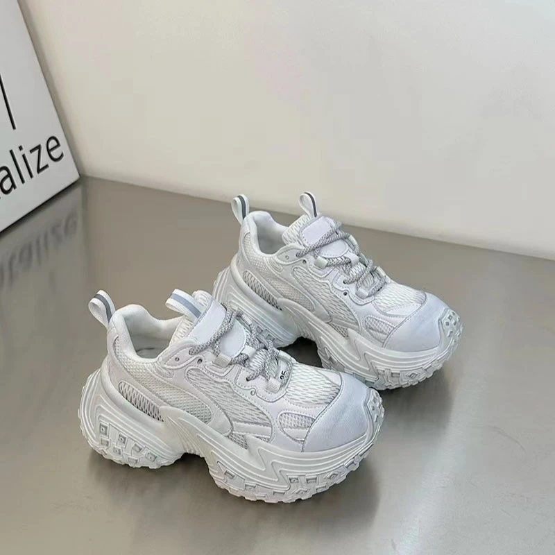 时尚运动休闲鞋子2024年春夏季新款老爹鞋厚底女鞋 H003