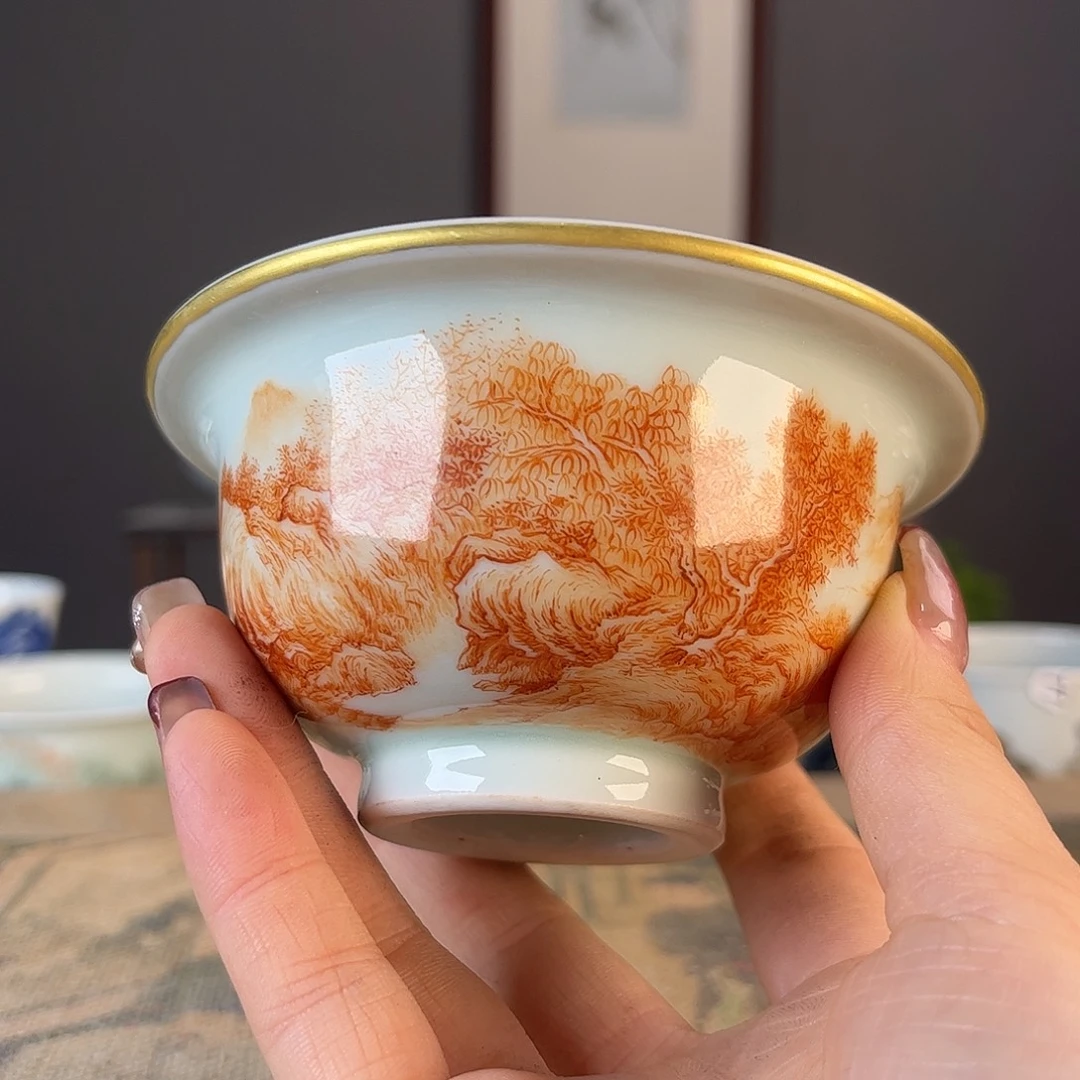 杯景德镇陶瓷茶杯多人