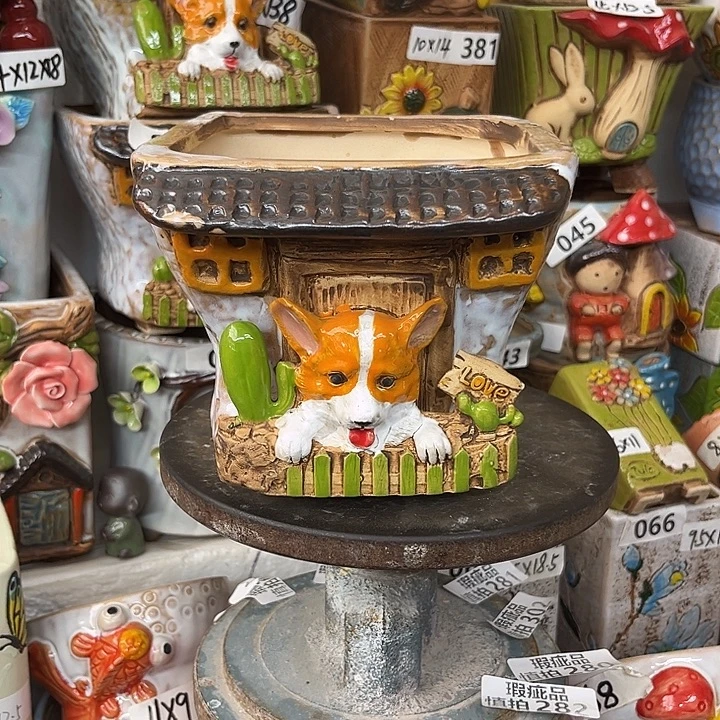 粗陶材质多肉花盆