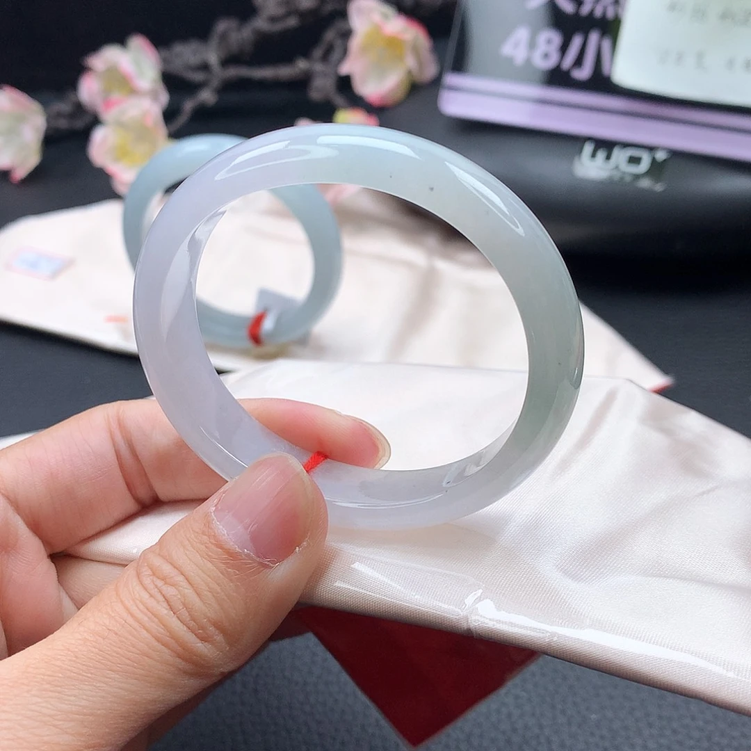 翡翠未镶嵌手镯手镯55.5