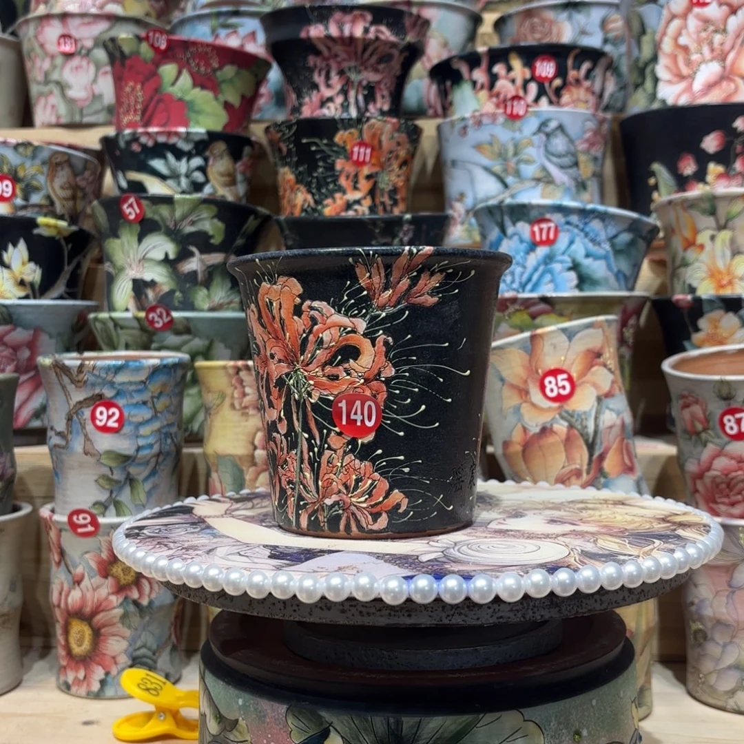 景德镇手绘花盆陶瓷10/11