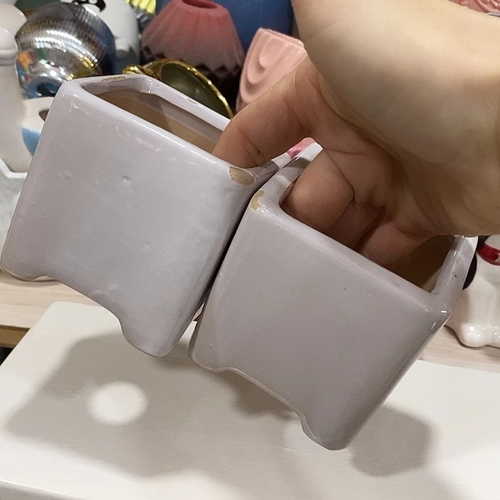 摆件陶陶盆有孔 瑕疵介意勿拍