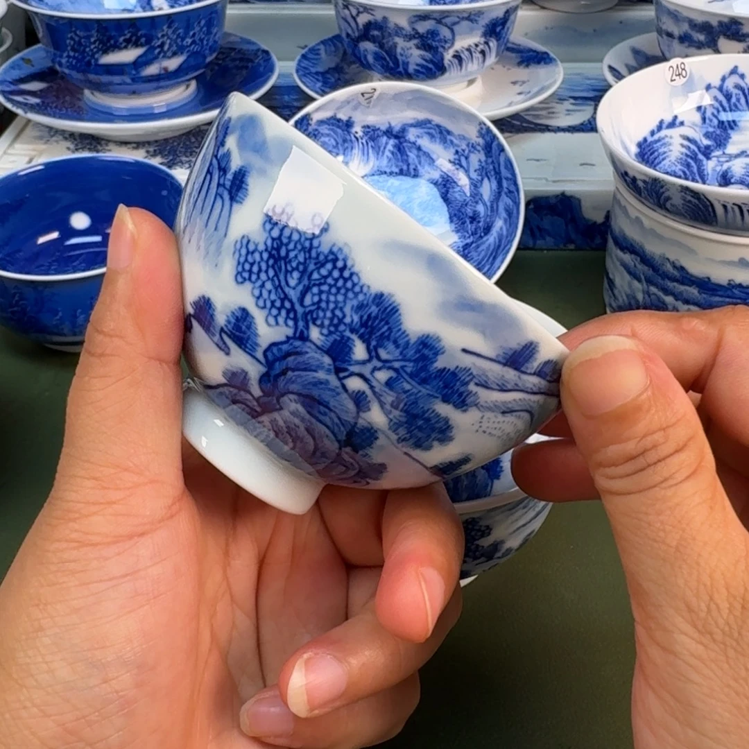 景德镇纯手绘茶具圆圆258