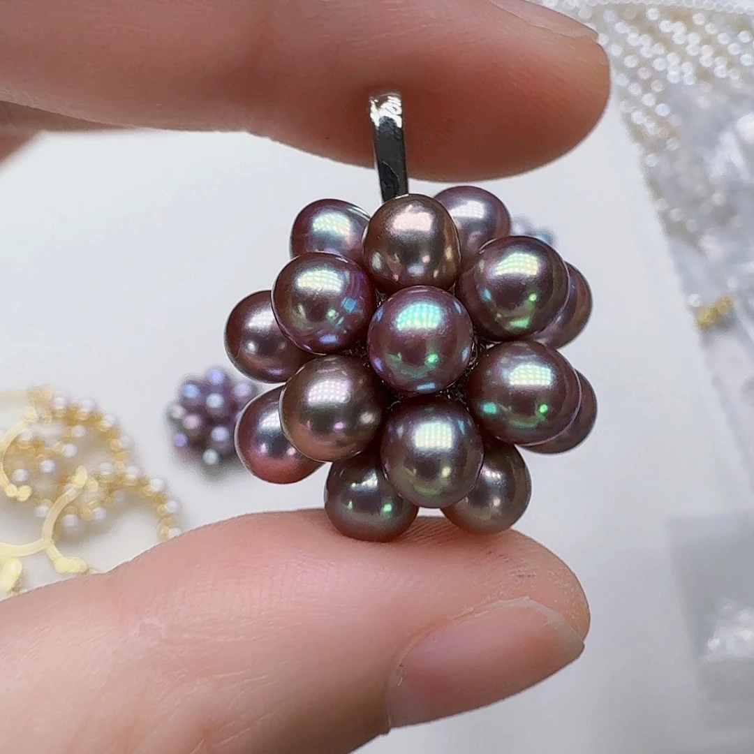 淡水珍珠未镶嵌颈饰深色