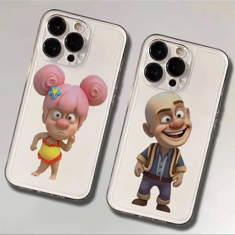 抽象光头强适用iphone16苹果15手机壳小米OPPO华为VIVO荣耀一加