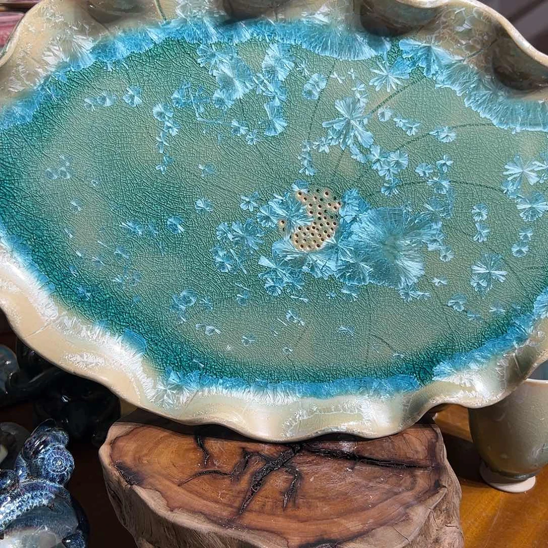 华宁陶华心陶艺果盘