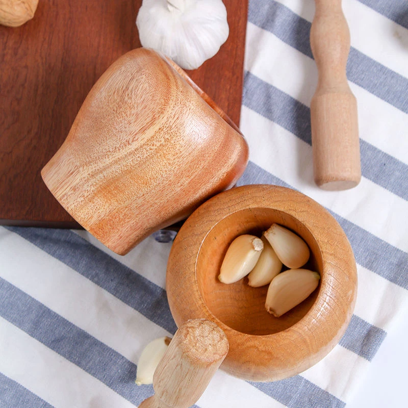 蒜蓉搅碎器手打蒜器木质捣蒜泥神器捣蒜器实木压蒜器
