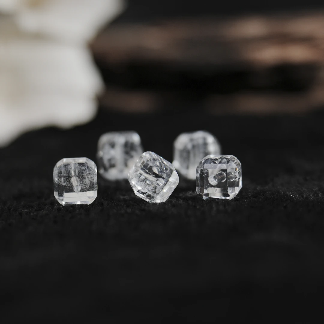 BeadsDance白水晶方糖9mm+多样性发一 编号O1046