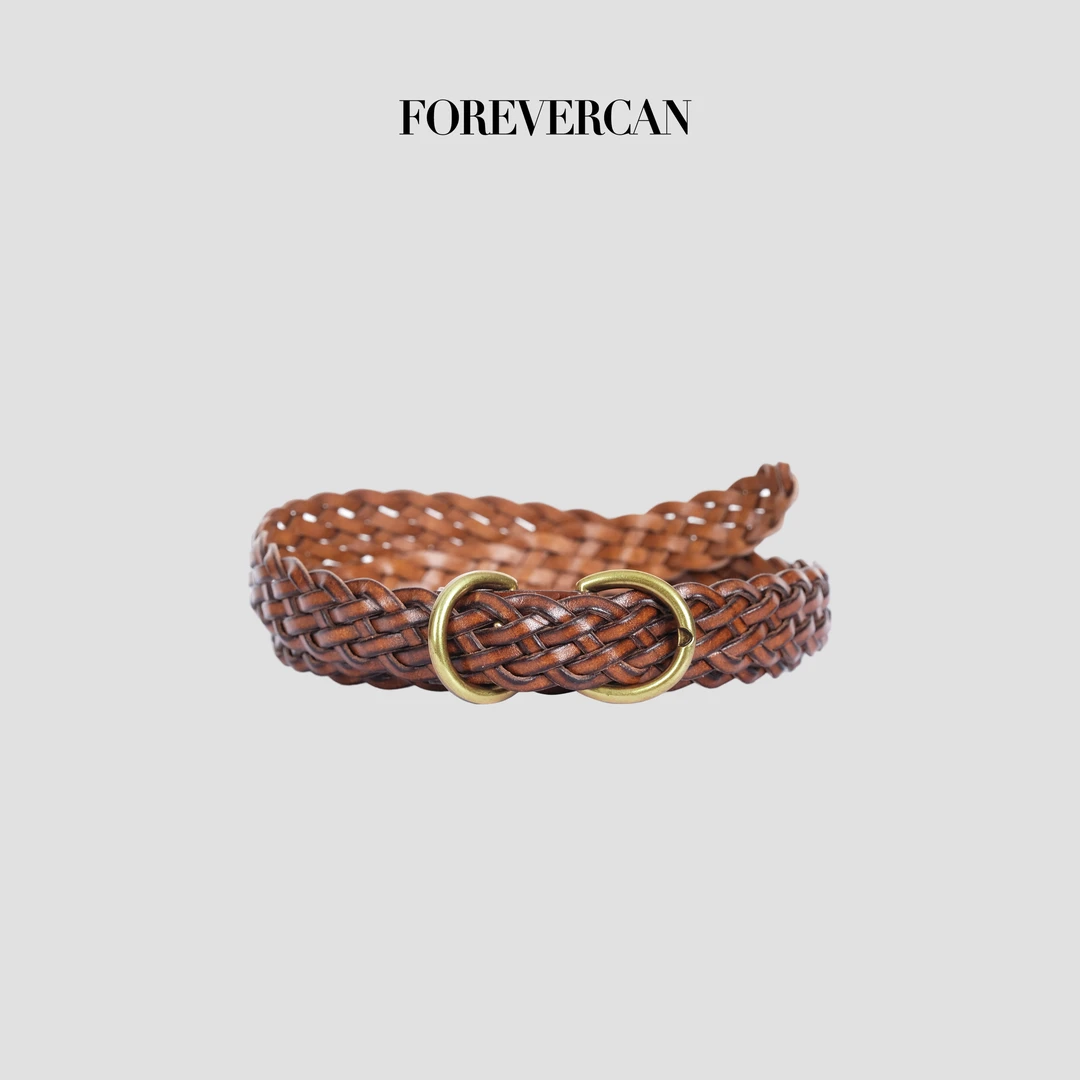 FOREVERCAN【新品彩蛋】编织牛皮腰带SS26186