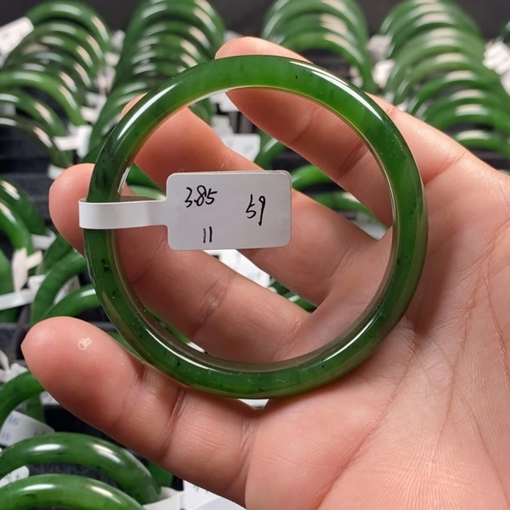 和田玉（碧玉）手镯未镶嵌59+