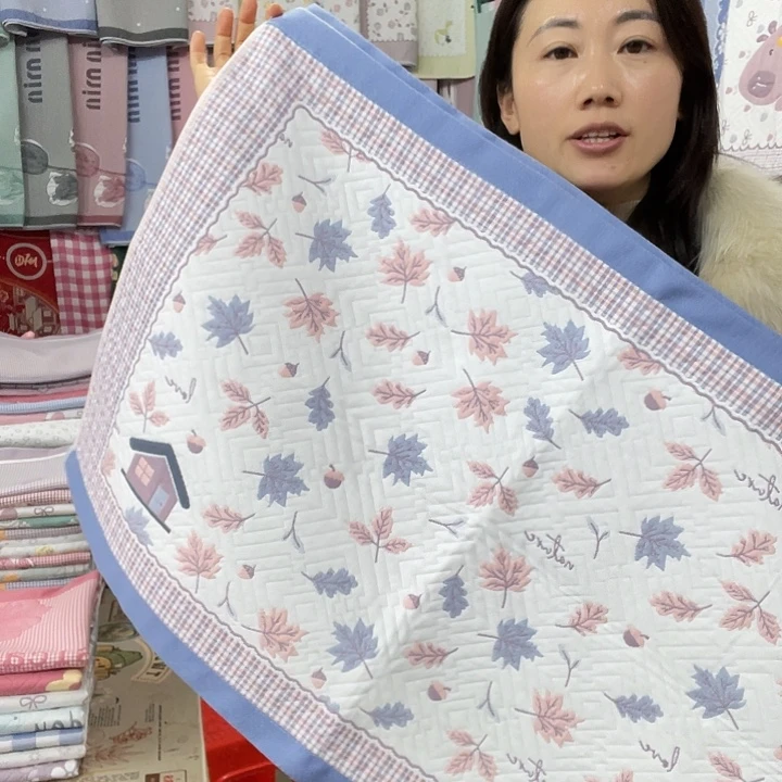 棉特价蓝色小枫叶