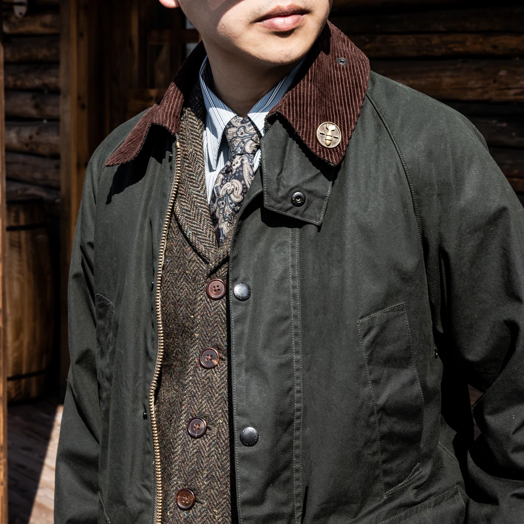 老王甄选 秋冬情侣款 复古工装油蜡款外套